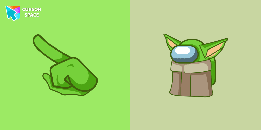 Among Us Baby Yoda Character cursor